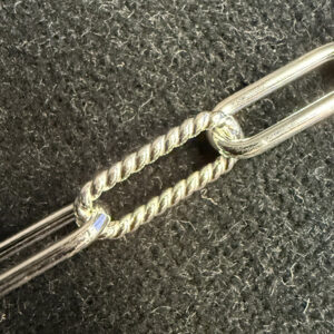 205. 8" STERLING SILVER PAPERCLIP BRACELET