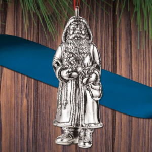 1002. STERLING SILVER FRENCH SANTA ORNAMENT